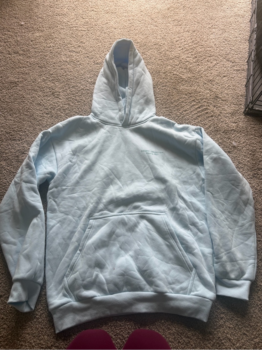Light Blue Men's Pullover Confrt Hoodie
